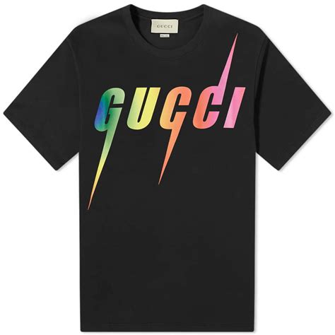 gucci rainbow shirt mens|Gucci v neck t shirt.